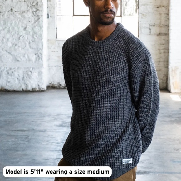 Charcoal Crewneck Sweater by bearded goat - Picture 6 of 6